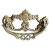 Antique Brass Drawer Pulls - Set of 2 - Circa 1900