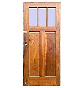 Antique 35” x 78-3/4” Fir Exterior Door - Circa 1900