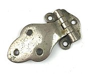 Antique Single Nickel Plated 3/8" Offset Icebox Hinge - Single Hinge