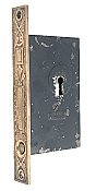 Antique Cast Bronze Pocket Door Lock by Norwalk Lock Co. - Circa 1880