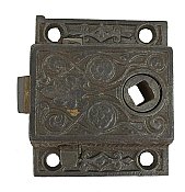 Antique Cast Iron Aesthetic Pattern Screen Door Latch by Russell & Erwin - Circa 1899