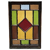 Antique Stained Glass Window  - Circa 1880