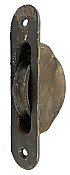 Antique Cast Iron Rounded End Window Sash or Axle Pulley