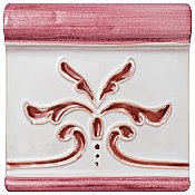 Novecento Friso Evoli Burdeos 5-1/8" x 5-1/8" Ceramic Trim or Liner Tile - Sold Per Tile