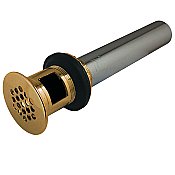 Kingston Brass KB5002 Grid Bathroom Sink Drain with Overflow, 17 Gauge, Polished Brass