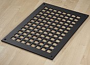 Square Steel Grid Design Heat Grate or Register, 6 Finishes Available, 10" x 12" Duct Size