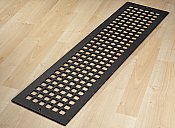 Square Steel Grid Design Heat Grate or Register, 6 Finishes Available, 6" x 30" Duct Size