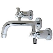 Kingston Brass KS8121ZX Millennium 2-Handle Wall Mount Bathroom Faucet, Polished Chrome