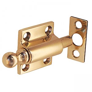 Window Sash Ventilating Bolt or Lock - Polished Lacquered Brass