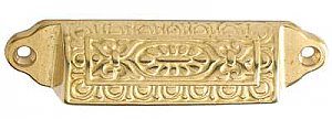 Ornate Brass Drawer or Bin Pull - Large