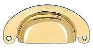 Drawer or Bin Pull - Polished Brass