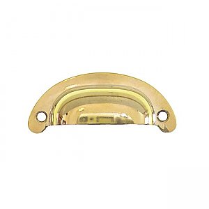 Small Drawer or Bin Pull - Polished Brass - 2-1/2" on Center