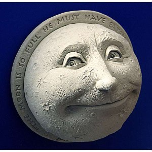 Carruth Studios "A Child's View of the Moon" Cast Concrete Wall Plaque