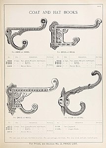 Antique Cast Iron Coat Hook by P. & F. Corbin - Circa 1895