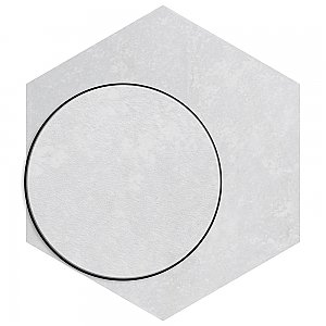 Mazzo Hex White 8-1/2" x 9-3/4" Porcelain Floor and Wall Tile - Per Case of 9 - 4.05 Sq. Ft