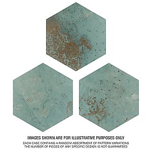 Zinc Hex Green 9-7/8" x 11-1/4" Porcelain Floor & Wall Tile - Sold Per Case of 17 - 10.03 Sq. Ft.