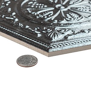 Zinc Hex Silver Decor 9-7/8" x 11-1/4" Porcelain Floor & Wall Tile - Sold Per Case of 17 - 10.03 Sq. Ft.
