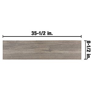 Llama Brown 8-1/2" x 35-1/2" Porcelain Floor & Wall Tile - Per Case of 6 - 12.78 Sq. Ft.