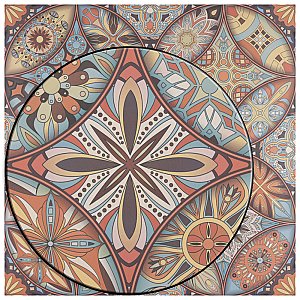 Imagine Tapestry Kaleidoscope 19-3/8" x 19-3/8" Porcelain Floor & Wall Tile - Sold Per Case of 4 - 10.56 Sq. Ft.