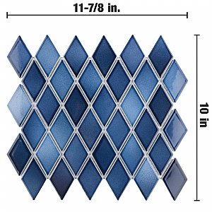 Hudson Kite Glacier 10-1/4" x 11-3/4" Porcelain Mosaic Tile - Sold Per Case of 10 - 8.60 Square Feet