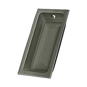 Solid Brass Rectangle Pocket or Sliding Door or Window Flush Pull - 3-5/8" - Many Finishes Available