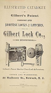 Antique Gilbert Lock Co. Composition Door Knob and Bronze Plate - Circa 1875