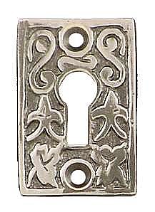 Ivy Leaf Keyhole Cover, Antique Nickel