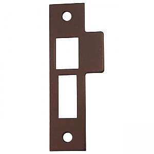 Solid Brass Strike Plate - 3-7/8" High - Oil Rubbed Bronze