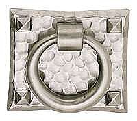 Arts & Crafts Collection Hammered Ring Pull - Satin Nickel
