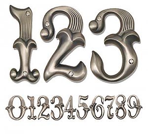 Alhambra House Numbers - Pewter
