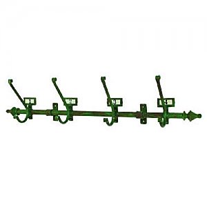 Large Wall Rack, Vintage Green Finish