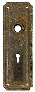Antique Wrought Steel "Hartsdale" Design Door Plate by Sargent & Co. - Circa 1920
