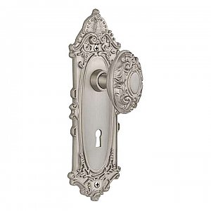 Complete Door Set - Featuring Victorian Plate with Complete Door Set - Featuring Victorian Knob