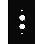 Matte Black Stamped Single Pushbutton Switchplate / Cover Plate