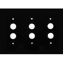 Oil Rubbed Bronze Forged Triple Pushbutton Switchplate