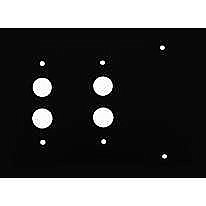 Oil Rubbed Bronze Forged Double Pushbutton / Single Blank Switchplate