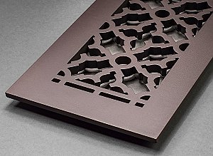 Scroll Design Aluminum Heat Grate or Register, 6 Finishes Available, 8" x 12" Duct Size