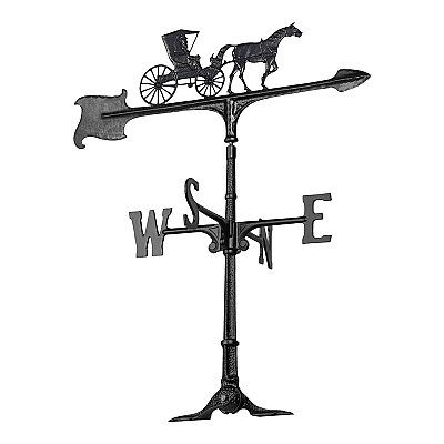 30" Country Doctor Weathervane - Includes Roof Mounting Bracket - Black