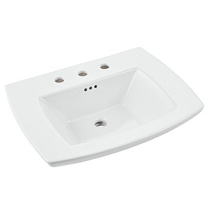 American Standard Edgemere Fire Clay Sink Basin Top - 8" Widespread