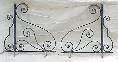 Antique Belgian Iron Brackets