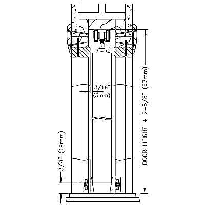 Commercial Pocket Door Hardware Set