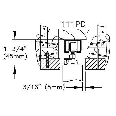 Commercial Pocket Door Hardware Set