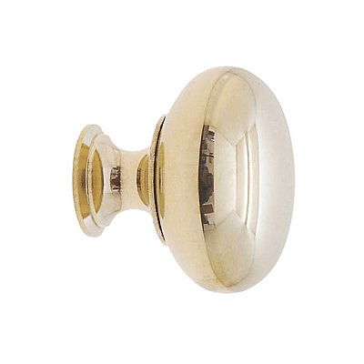 Plain Cabinet Knob 1" - Small - Polished Brass