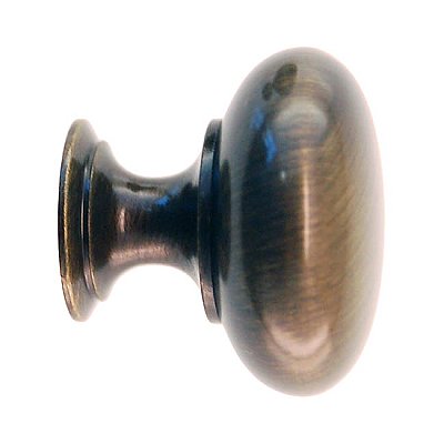 Plain Cabinet Knob 1.25" - Medium -  Antique Brass