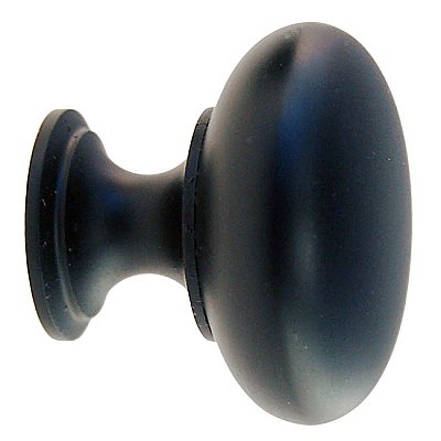 Plain Cabinet Knob 1.25" - Medium -  Black