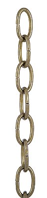 Antique Brass Finish 5 Gauge Straight Sided Oval Chain