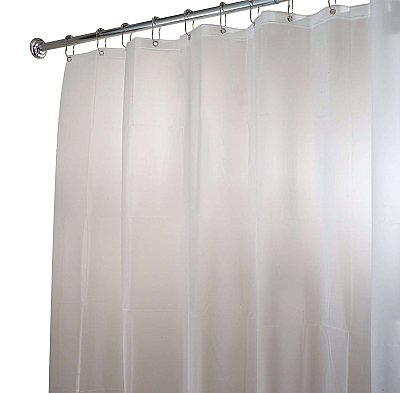 Oversized Frosted Shower Curtain Liner 108" x 72" - For Clawfoot Bathtubs