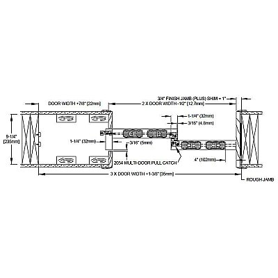 Sliding Bypass Door Hardware Set