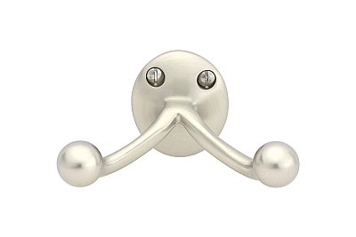 Solid Brass Double Hook - Multiple Finishes Available
