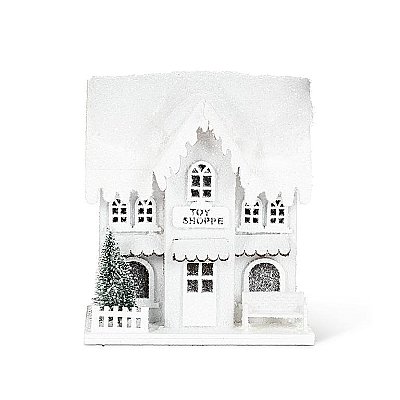 Small Snowy Toy Shop with LED Lights